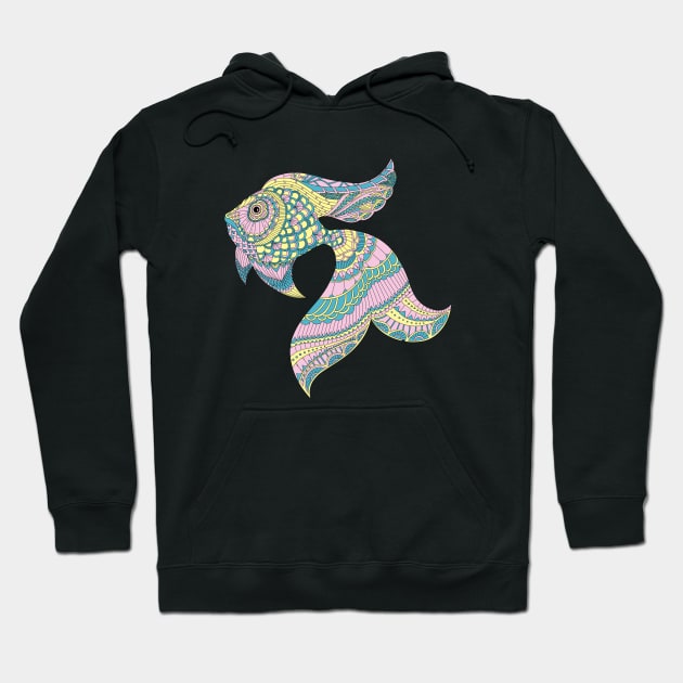 Fish Pattern Hoodie by sportartbubble